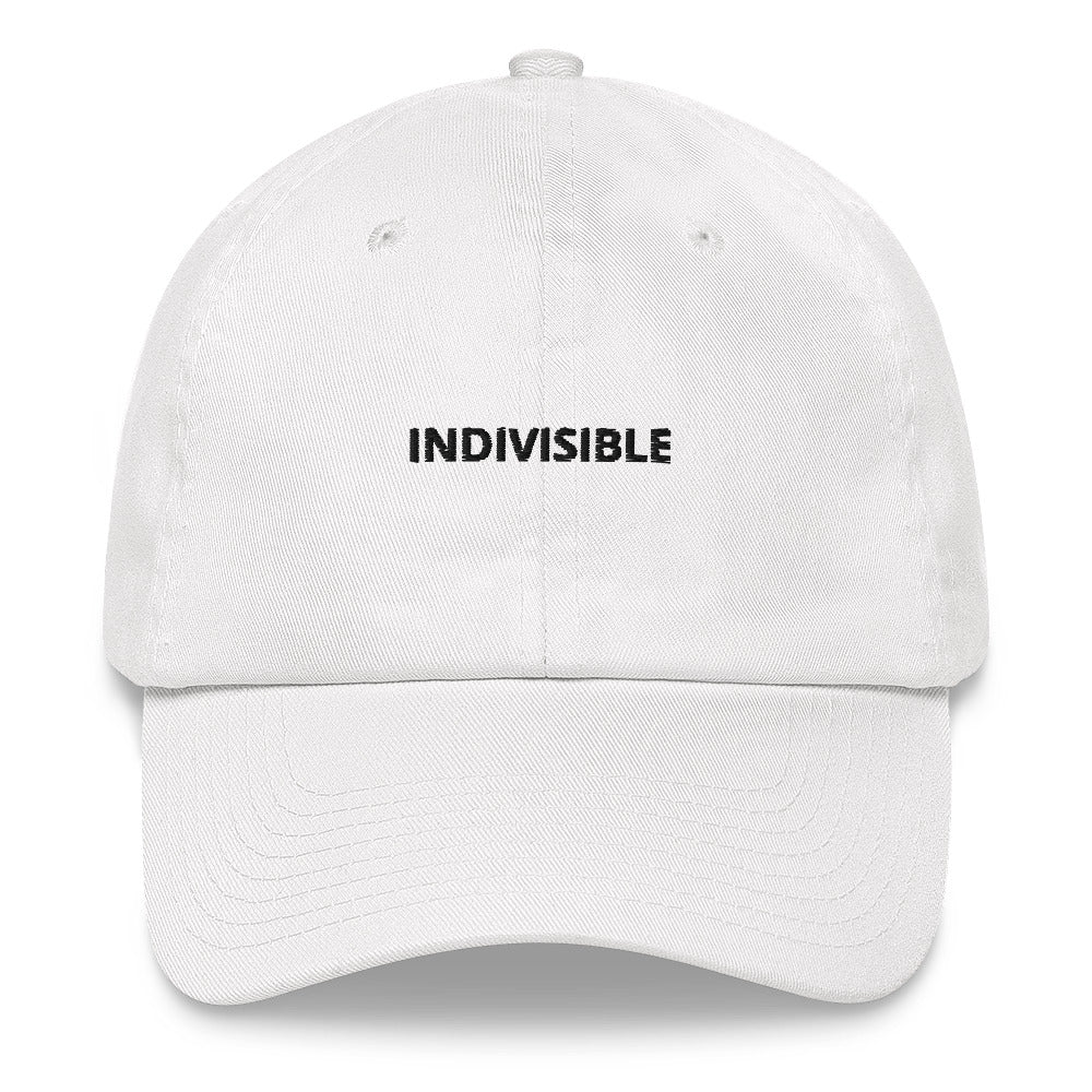 Indivisible Dad Hat- White