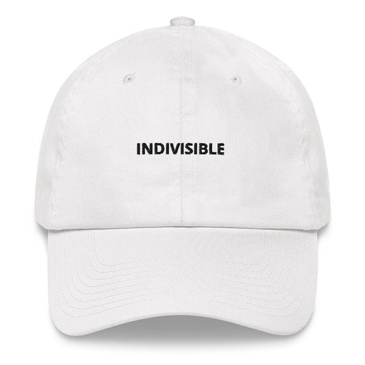 Indivisible Dad Hat- White
